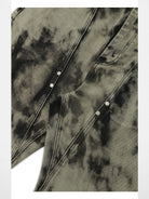 SOD Hand Tie Dye Distressed Straight Jeans in Gray - Detail