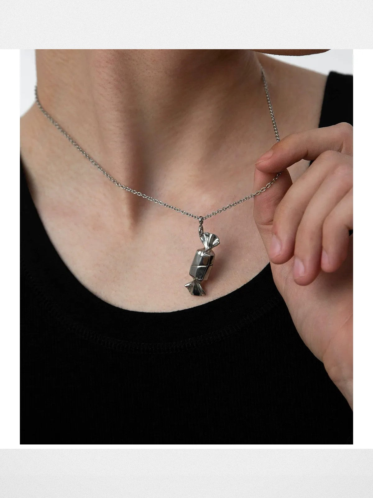 BLACKHEAD Magnetic Candy Pendant Necklace in Gold - On Model