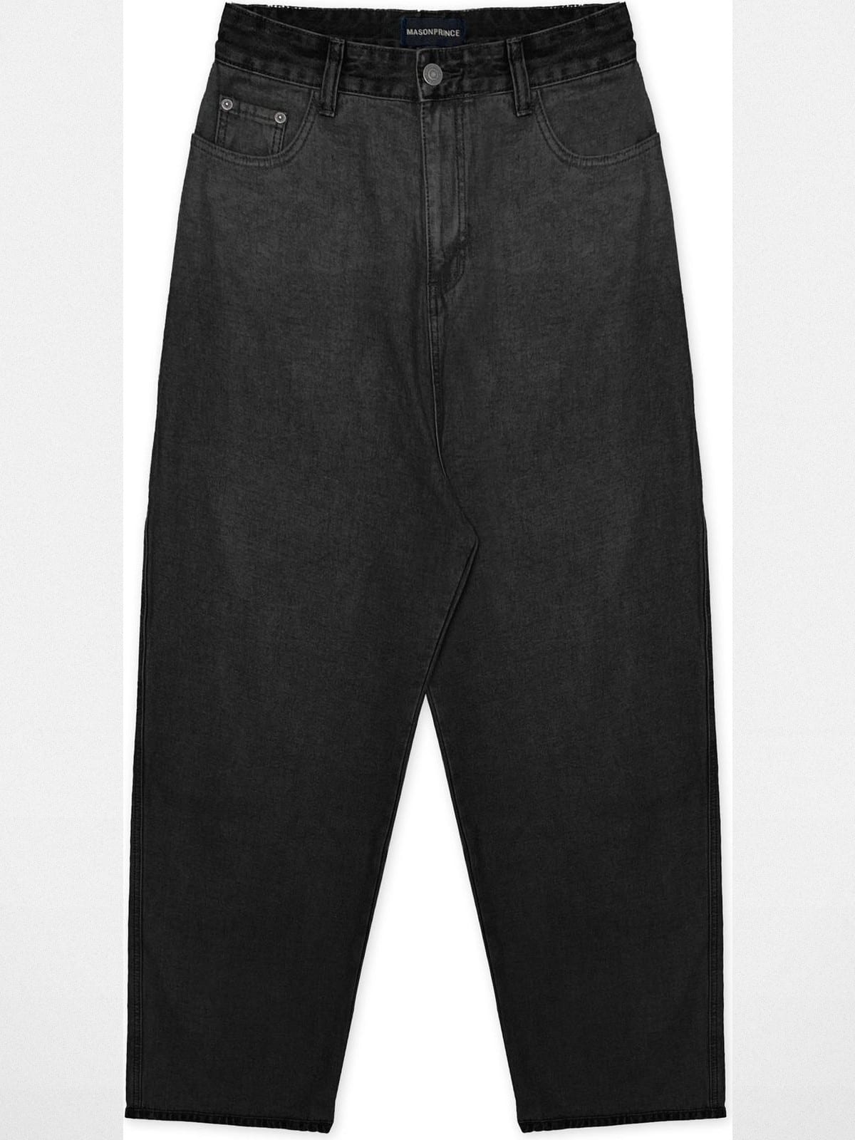 MASONPRINCE Inside Out Washed High Waisted Jeans in Gray