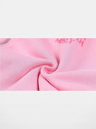 MEDM 3D Logo Two Way Zip Cotton Hoodie in Pink - Detail