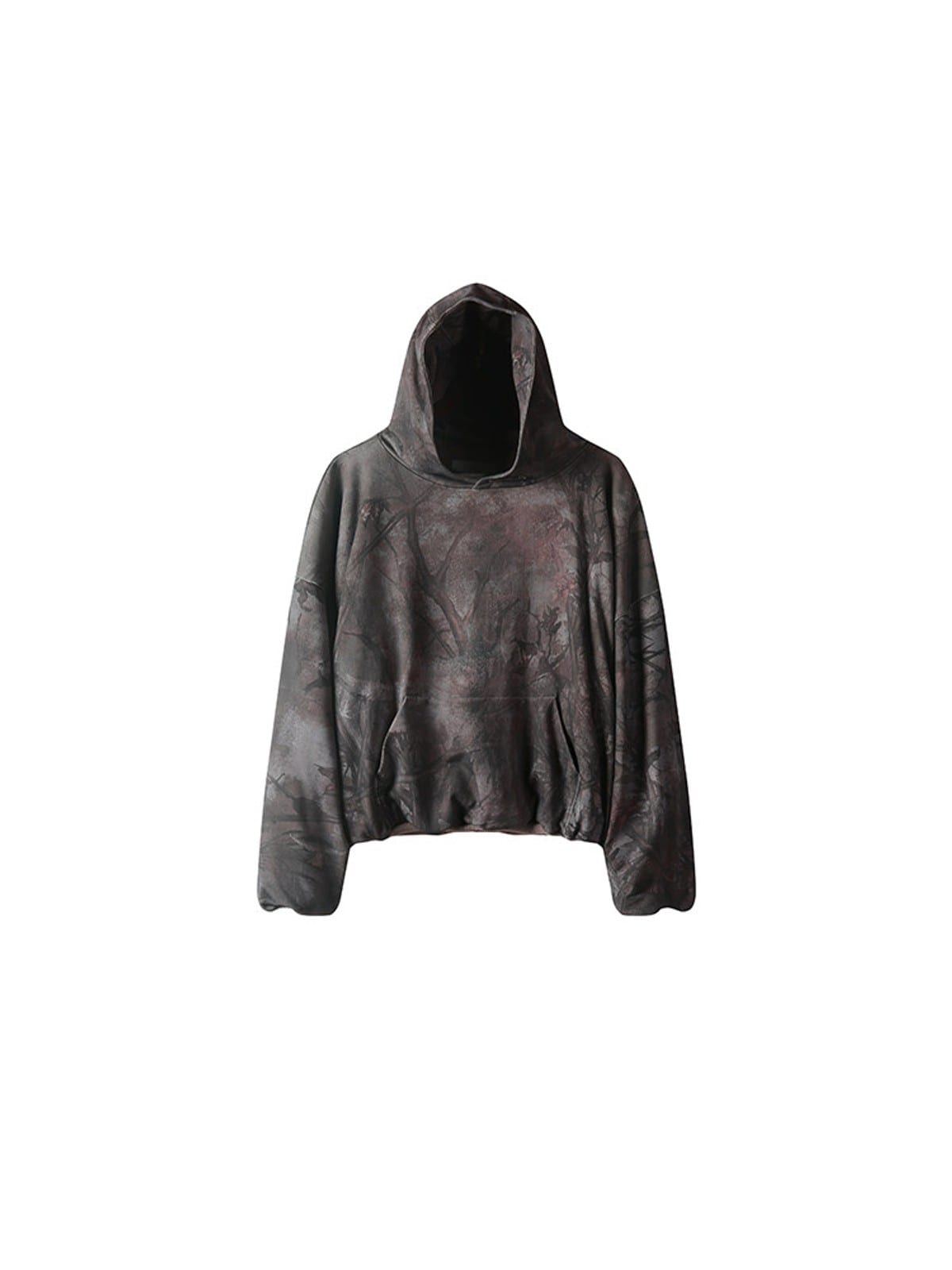 D5ove Distressed Forest Camo Hoodie in Gray