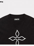SMFK Cross Print Cotton Sweatshirt in Black - Detail