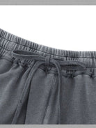 D5ove Side Zip Paneled Flared Pants in Gray - Detail
