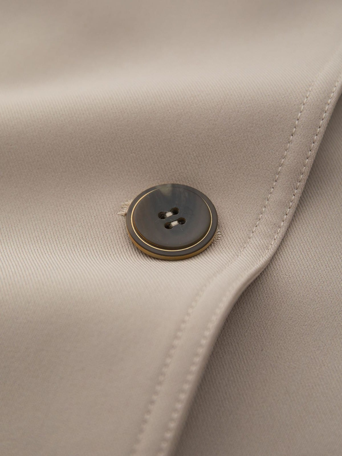 TEASEL Double Breasted Belted Trench Coat in Beige - Detail