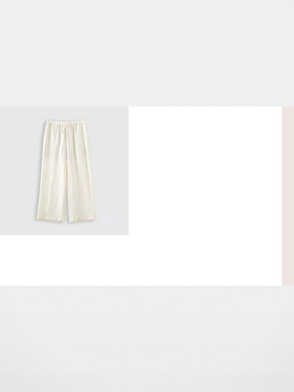 TEASEL Silk Jacquard Top Wide Leg Trousers Set in White