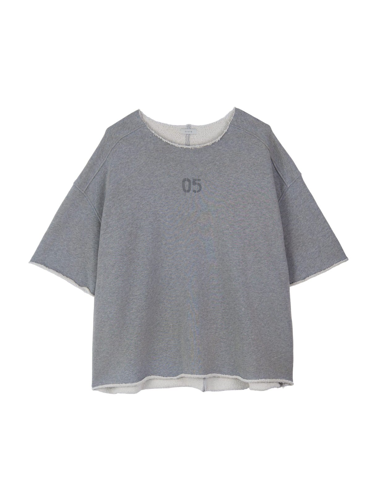 D5ove Heavyweight Boxy Cotton T Shirt in Gray