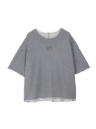 D5ove Heavyweight Boxy Cotton T Shirt in Gray