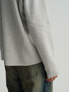 JCAESAR STUDIO Structural Seam Viscose Sweatshirt in Light Gray - On Model