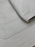 Venus Contrast Collar Cotton Barn Jacket in Beige - Detail