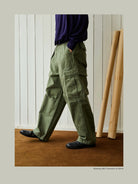 USAGE Heavyweight Ripstop M51 Cargo Pants in Olive - On Model