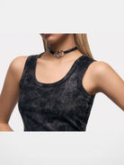 BLACKHEAD Three Snakes Piercing Choker in Black - On Female Model
