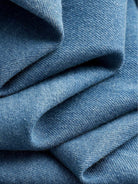 MSBEAST Silk Cotton Pleated Wide Leg Jeans in Denim - Detail