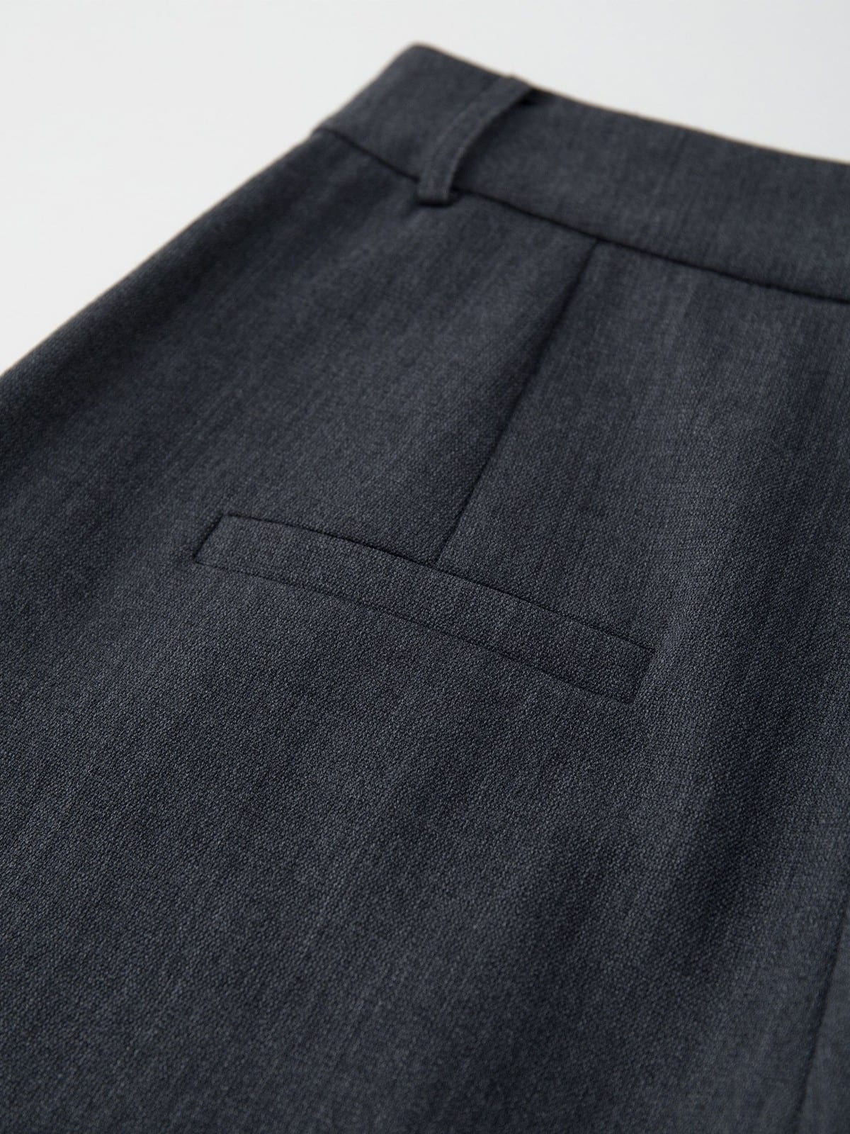 TEASEL Textured Wool Belted Trench Coat in Gray - Detail