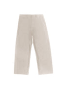SIMPLE PROJECT Cotton Straight Leg Chino Trousers in Beige