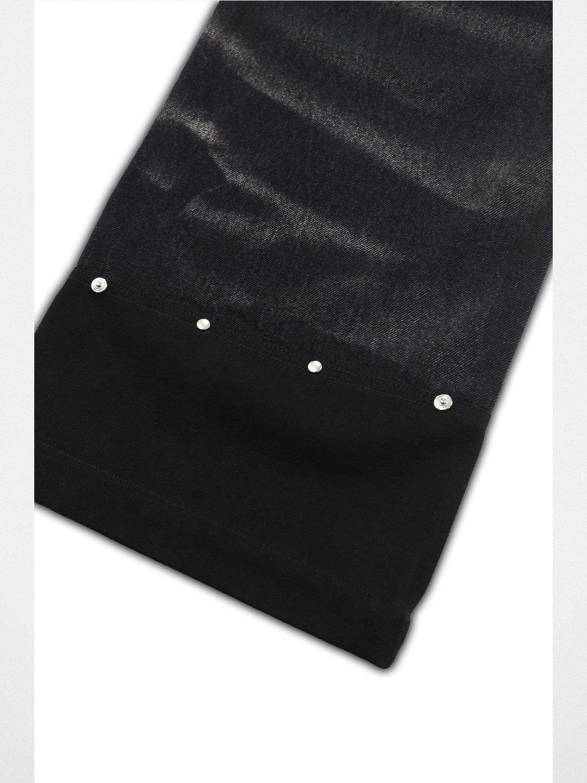 SOD Rivet Panel Micro Flare Jeans in Black - Detail