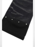 SOD Rivet Panel Micro Flare Jeans in Black - Detail
