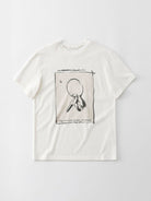 Random Piece Key Graphic Cotton T Shirt in White