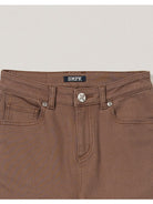 SMFK Stretch Cotton Flared Jeans in Brown - Detail