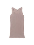 SIMPLE PROJECT Longline Stretch Knit Tank Top in Pink
