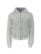 JCAESAR STUDIO Arch Panel Zip Up Hoodie in Dark Gray