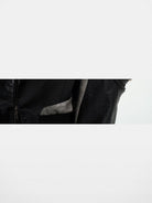 BLINDNOPLAN Cropped Paneled Faux Leather Moto Jacket in Black - Detail