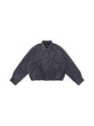 MASONPRINCE Distressed Cotton Cocoon Workwear Jacket in Charcoal