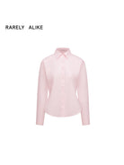 RARELY ALIKE Two Way Tie Waist Cotton Shirt in Pink