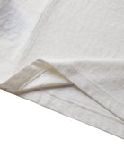 D5ove Vintage Print Cotton Linen T Shirt in White - Detail