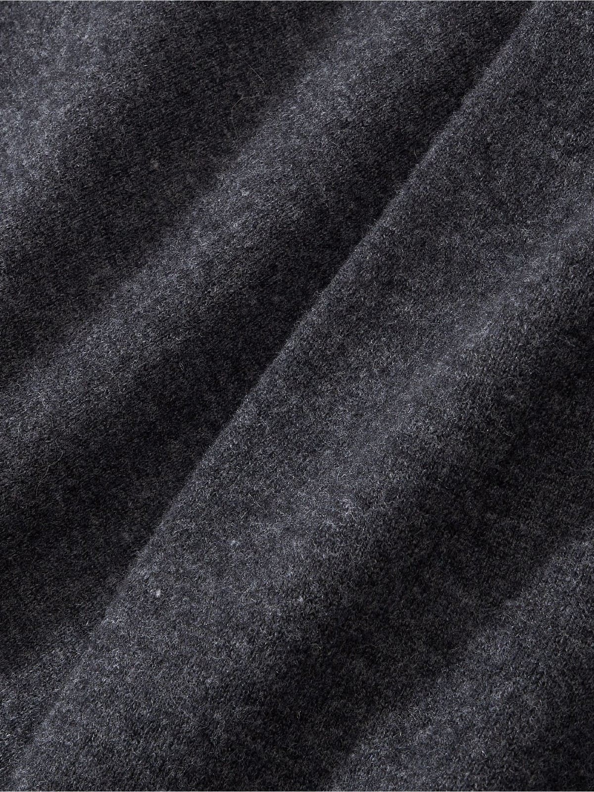 MSBEAST Biella Merino Wool Wide Leg Pants in Gray - Detail