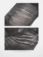 SOD Digital Print Wide Leg Jeans in Black - Detail