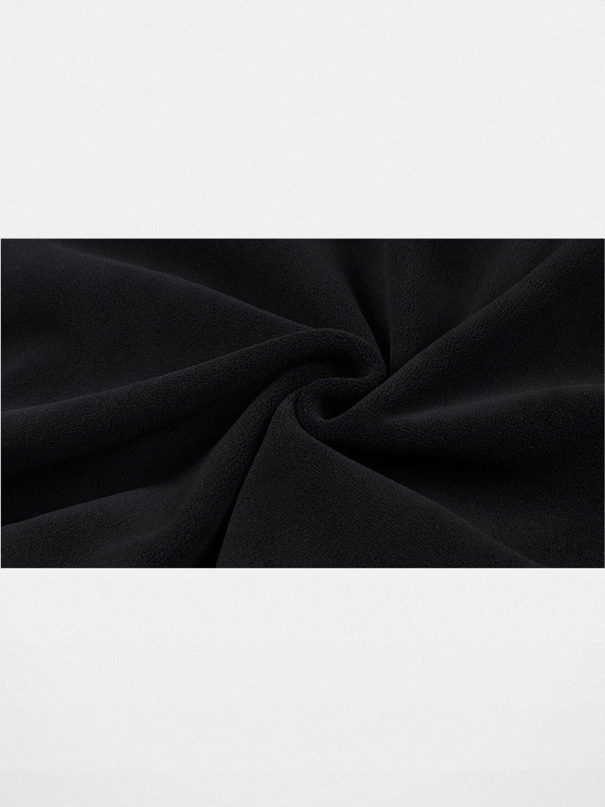MEDM Polar Fleece Zip Hoodie Jogger Set in Black - Detail