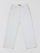 SMFK Washed Wide Leg Denim Jeans in White