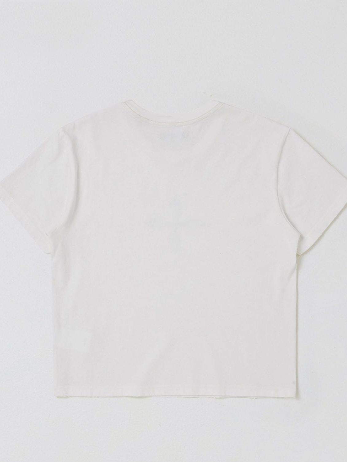 SMFK Washed Cross Graphic Cotton T Shirt in White