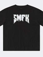 SMFK Metallic Logo Cotton T Shirt in Black