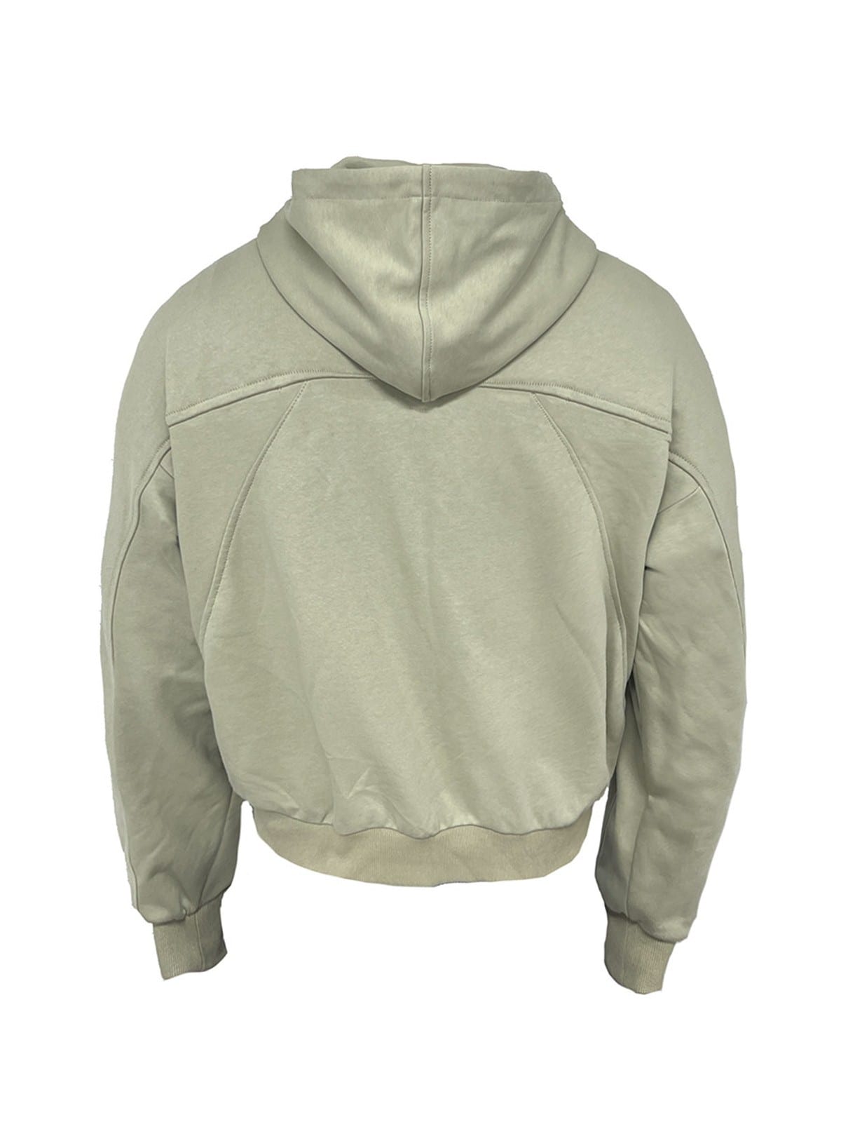 JCAESAR STUDIO Deconstructed Cotton Terry Zip Up Hoodie in Mint