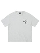 MEDM Tufted Logo Cotton T Shirt in Gray