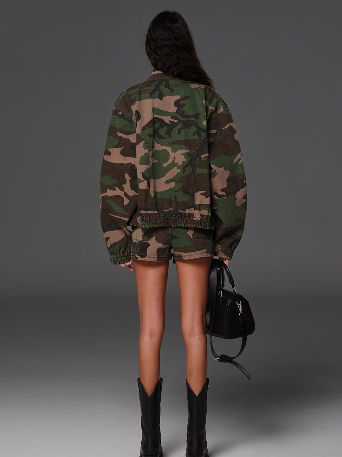 SMFK Cotton Blend Cargo Shorts in Green - On Model