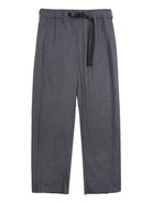SIMPLE PROJECT Quick Release Belt Straight Leg Trousers in Gray