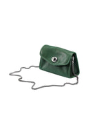 QIUZHEN Vintage Leather Envelope Crossbody in Green