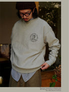 USAGE Reversible Sorona Blend Sweatshirt in Gray - On Male Model