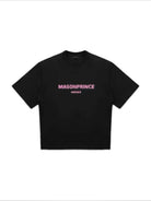 MASONPRINCE Blurred Graphic Cotton T Shirt in Black