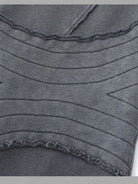 D5ove Side Zip Paneled Flared Pants in Gray - Detail