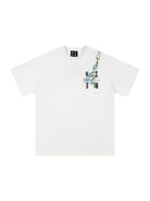MEDM Floral Vine Embroidered T Shirt in White