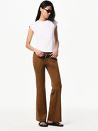 RARELY ALIKE Raglan Cap Sleeve T Shirt in White - On Female Model