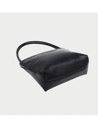 PANLULUPAN Waxed Cowhide Square Shoulder Bag in Black