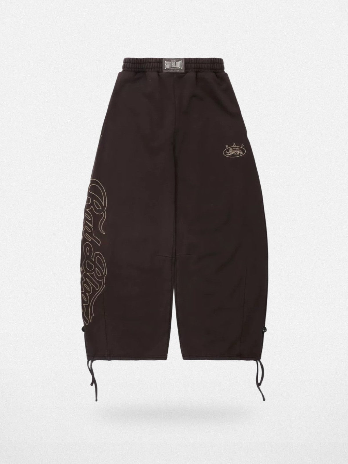 BADSEED 2 Way Curved Leg Joggers in Brown