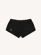SMFK Low Rise Drawstring Cotton Shorts in Black