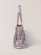 SMFK Distressed Denim Chain Tote Bag in Dreamland