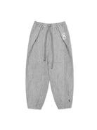 MASONPRINCE Wide Leg Inverted Pleat Sweatpants in Gray