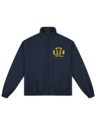 MEDM Nylon Stand Collar Coach Jacket in Navy Blue